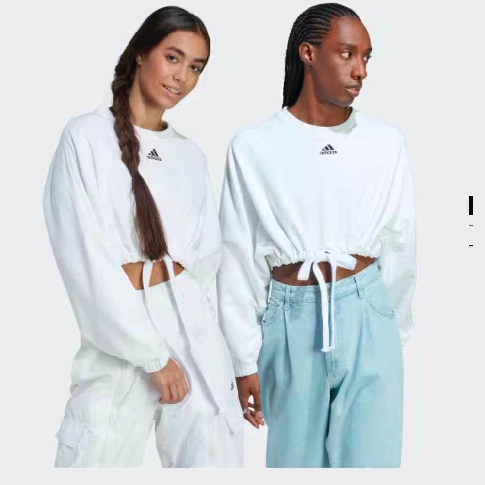 Adidas Sportswear Dance cropped sweatshirt in white